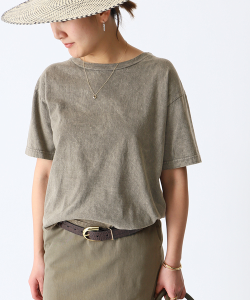 DEUXIEME CLASSE - Deuxieme Classe / ドゥーズィエムクラス | 2023SS | Uneven dyeing Tシャツ | フリー | ブラウン | レディース Deuxieme Classe / ドゥーズィエムクラス | 2023SS | Uneven