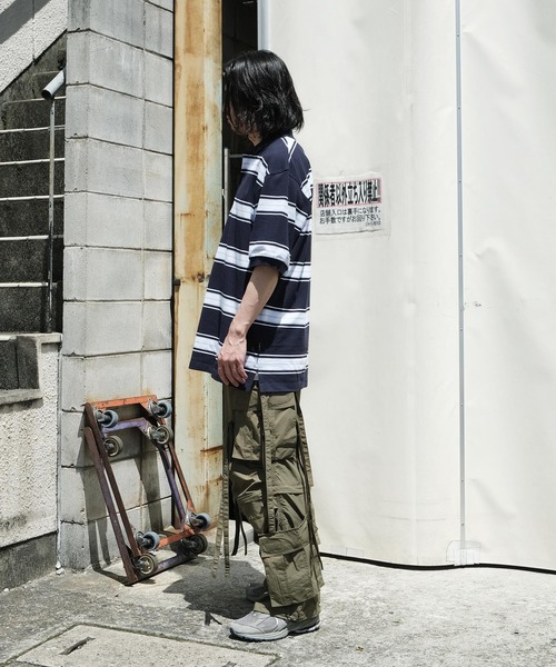 Cal Top（キャルトップ）の「Cal Top / キャルトップ STRIPE POLO SHIRTS ボーダー ポロシャツ（ポロシャツ・メンズ・グレー系その他/ブラウン系その他/ブラック系その他/レッド系その他/ブルー系その他/グリーン系その他/ブラック系その他2/ブラック系その他3/ブラック系その他4/グレー系その他2/グレー系その他3/グレー系その他4/ブラウン系その他2/レッド系その他2/ブルー系その他2・LARGE/X-LARGE/XX-LARGE/MEDIUM）」の20枚目の写真