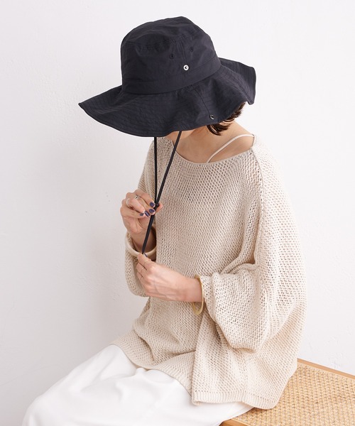 Omekashi（オメカシ）の「ワイドブリムハット（ハット・レディース・ブラック/オフホワイト・FREE）」の6枚目の写真