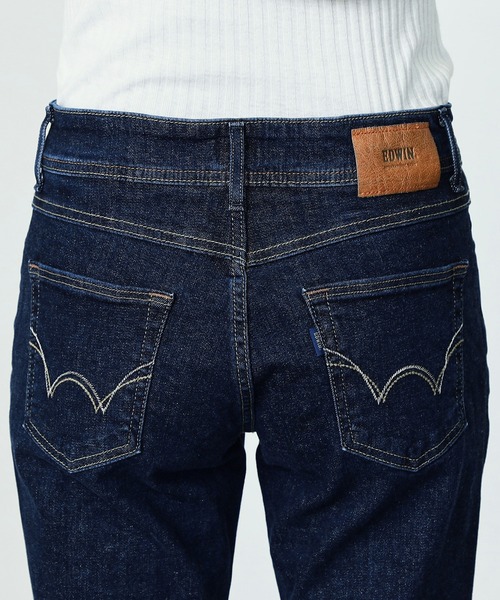 EDWIN（エドウィン）の「EDWIN LADIES インターナショナルベーシック ブーツカットデニムパンツ（デニムパンツ・レディース・インディゴブルー/ダークインディゴブルー/ライトインディゴブルー・29/30/31/34/28/32/33）」の8枚目の写真