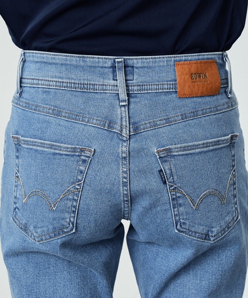 EDWIN（エドウィン）の「EDWIN LADIES インターナショナルベーシック ブーツカットデニムパンツ（デニムパンツ・レディース・インディゴブルー/ダークインディゴブルー/ライトインディゴブルー・29/30/31/34/28/32/33）」の9枚目の写真