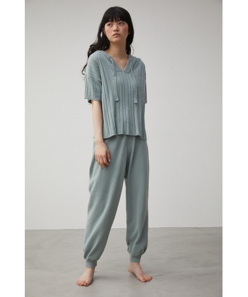 AZUL HOME（アズールホーム）の「【AZUL HOME】WHIP NIGHT KNIT S/S TOPS/ホイップナイトニットショートスリーブトップス（ニット/セーター・レディース・ホワイト/ブルー・FREE）」の12枚目の写真