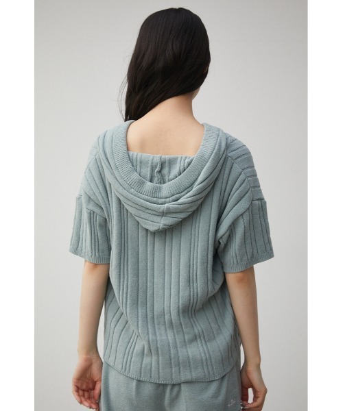 AZUL HOME（アズールホーム）の「【AZUL HOME】WHIP NIGHT KNIT S/S TOPS/ホイップナイトニットショートスリーブトップス（ニット/セーター・レディース・ホワイト/ブルー・FREE）」の15枚目の写真
