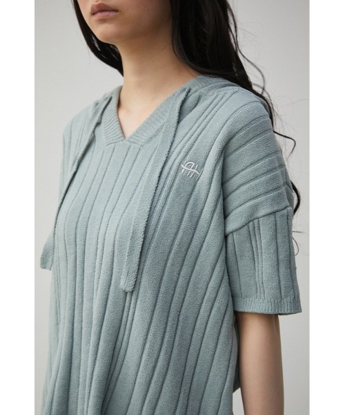 AZUL HOME（アズールホーム）の「【AZUL HOME】WHIP NIGHT KNIT S/S TOPS/ホイップナイトニットショートスリーブトップス（ニット/セーター・レディース・ホワイト/ブルー・FREE）」の17枚目の写真
