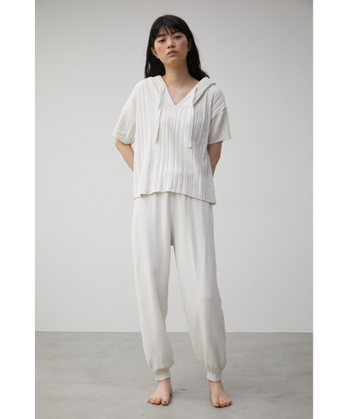 AZUL HOME（アズールホーム）の「【AZUL HOME】WHIP NIGHT KNIT S/S TOPS/ホイップナイトニットショートスリーブトップス（ニット/セーター・レディース・ホワイト/ブルー・FREE）」の20枚目の写真