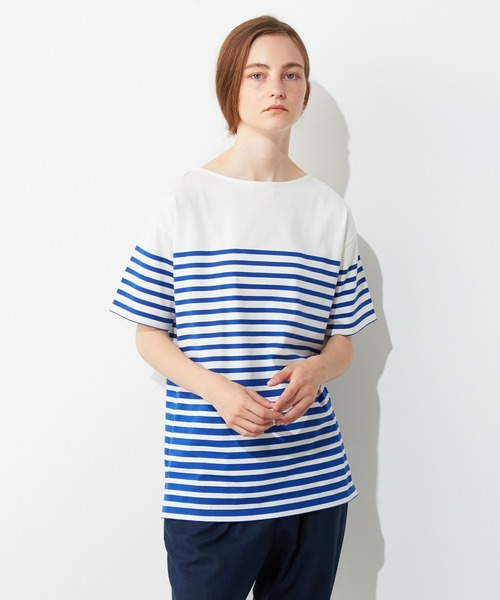 LE SOUK HOLIDAY(ルスークホリデー)の「パネルボーダーTシャツ(Tシャツ/カットソー・レディース・ブラック/ブルー・M/L)」の12枚目の写真