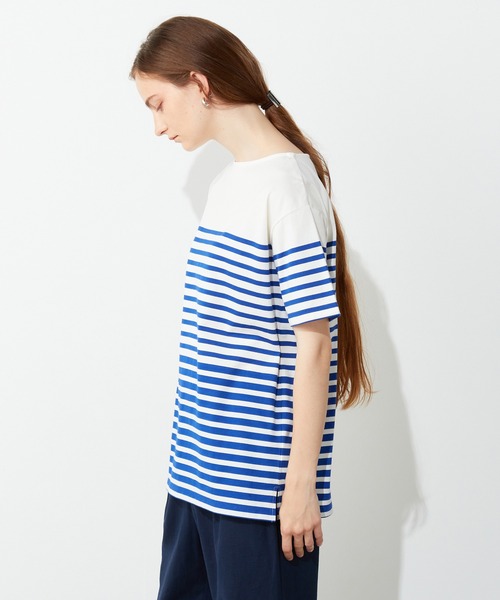 LE SOUK HOLIDAY(ルスークホリデー)の「パネルボーダーTシャツ(Tシャツ/カットソー・レディース・ブラック/ブルー・M/L)」の16枚目の写真