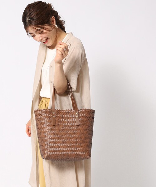 SHOO・LA・RUE（シューラルー）の「◆雑材メッシュトートバッグ（トートバッグ・レディース・ブラウン系/ライトベージュ・00）」の3枚目の写真