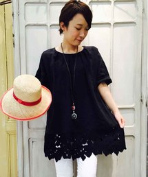 BEARDSLEY（ビアズリー）の「裾レースチュニック（シャツ/ブラウス