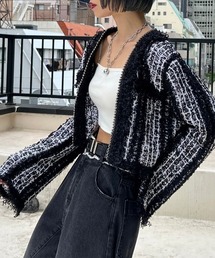 PAGEBOY | ツイードパールショートカーディガン(カーディガン/ボレロ)