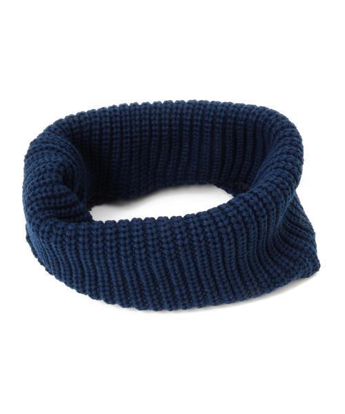 BEAMS（ビームス）の「BEAMS / リブ×マシュマロ リバーシブル スヌード（ストール/ショール・メンズ・ブラック/ネイビー・ONE SIZE）」の5枚目の写真