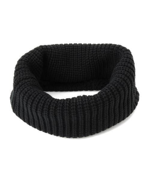 BEAMS（ビームス）の「BEAMS / リブ×マシュマロ リバーシブル スヌード（ストール/ショール・メンズ・ブラック/ネイビー・ONE SIZE）」の6枚目の写真