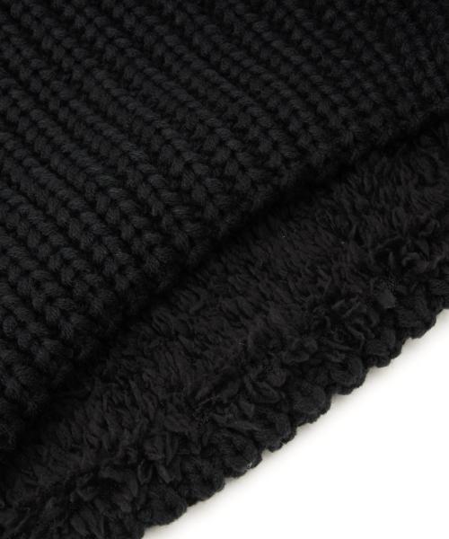 BEAMS（ビームス）の「BEAMS / リブ×マシュマロ リバーシブル スヌード（ストール/ショール・メンズ・ブラック/ネイビー・ONE SIZE）」の8枚目の写真