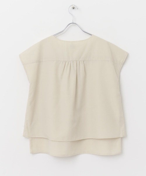 URBAN RESEARCH DOORS（アーバンリサーチドアーズ）の「『UR TECH Smart Linen Touch』レイヤードフレンチブラウス（シャツ/ブラウス・レディース・ベージュ系その他/ネイビー・MEDIUM）」の11枚目の写真