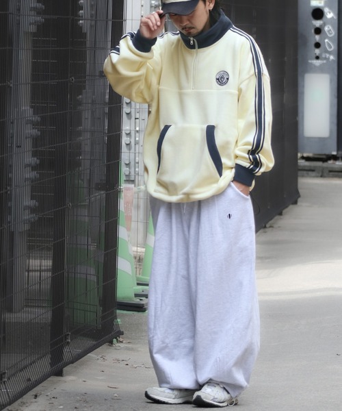 Java（ジャバ）の「《JaVa ジャバコラボ》洗練された大人カジュアル サイドラインハーフジップフリースプルオーバー（スウェット・メンズ・ネイビー/ブラック/オレンジ/オフホワイト・SMALL/LARGE/MEDIUM/X-LARGE）」の7枚目の写真