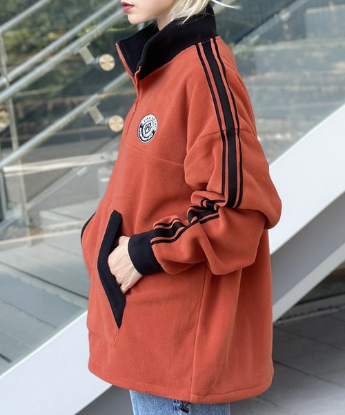 Java（ジャバ）の「《JaVa ジャバコラボ》洗練された大人カジュアル サイドラインハーフジップフリースプルオーバー（スウェット・メンズ・ネイビー/ブラック/オレンジ/オフホワイト・SMALL/LARGE/MEDIUM/X-LARGE）」の8枚目の写真