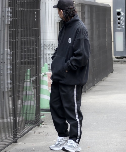 Java（ジャバ）の「《JaVa ジャバコラボ》洗練された大人カジュアル サイドラインハーフジップフリースプルオーバー（スウェット・メンズ・ネイビー/ブラック/オレンジ/オフホワイト・SMALL/LARGE/MEDIUM/X-LARGE）」の12枚目の写真