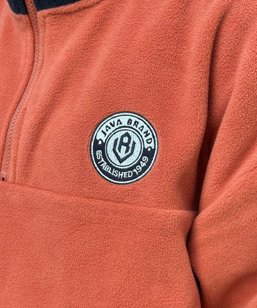 Java（ジャバ）の「《JaVa ジャバコラボ》洗練された大人カジュアル サイドラインハーフジップフリースプルオーバー（スウェット・メンズ・ネイビー/ブラック/オレンジ/オフホワイト・SMALL/LARGE/MEDIUM/X-LARGE）」の14枚目の写真
