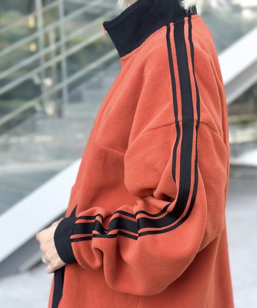 Java（ジャバ）の「《JaVa ジャバコラボ》洗練された大人カジュアル サイドラインハーフジップフリースプルオーバー（スウェット・メンズ・ネイビー/ブラック/オレンジ/オフホワイト・SMALL/LARGE/MEDIUM/X-LARGE）」の15枚目の写真