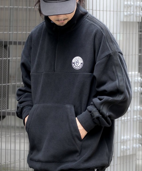 Java（ジャバ）の「《JaVa ジャバコラボ》洗練された大人カジュアル サイドラインハーフジップフリースプルオーバー（スウェット・メンズ・ネイビー/ブラック/オレンジ/オフホワイト・SMALL/LARGE/MEDIUM/X-LARGE）」の11枚目の写真