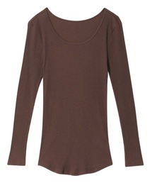 une nana cool(ウンナナクール)の綿100% リブ編みコットン 長袖シャツ(インナーウェア/肌着)