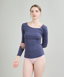 une nana cool | 綿100% リブ編みコットン 長袖シャツ(インナーウェア/肌着)