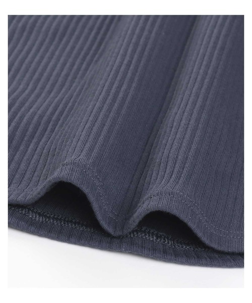 une nana cool（ウンナナクール）の「綿100% リブ編みコットン 長袖シャツ（インナーウェア/肌着・レディース・ブラック/ベージュ/オリーブ/モカ/アイボリー/ダークブラウン/グレー/ミント/テラコッタ/ピンク/ダークネイビー・M/L）」の15枚目の写真