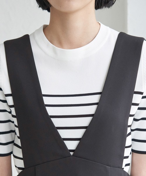 ROPE' PICNIC（ロペピクニック）の「深めVネックジャンパースカート（ジャンパースカート・レディース・ブラック/ライトグレー・36/38）」の14枚目の写真