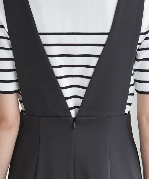 ROPE' PICNIC（ロペピクニック）の「深めVネックジャンパースカート（ジャンパースカート・レディース・ブラック/ライトグレー・36/38）」の15枚目の写真