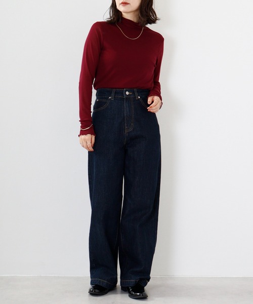 hunch(ハンチ)の「hunch パワーネット フロントダブル タートルシアーインナー(Tシャツ/カットソー・レディース・アイボリー/ワイン/ブラック/グリーン/チャコール・FREE)」の13枚目の写真
