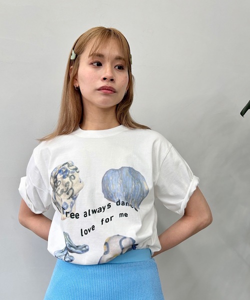 SANSeLF（サンセルフ）の「フロントプリントTシャツ【SANSeLF】sanw24s002（Tシャツ/カットソー・レディース・ホワイト・FREE）」の4枚目の写真