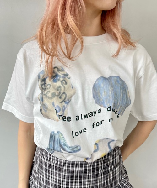 SANSeLF（サンセルフ）の「フロントプリントTシャツ【SANSeLF】sanw24s002（Tシャツ/カットソー・レディース・ホワイト・FREE）」の6枚目の写真