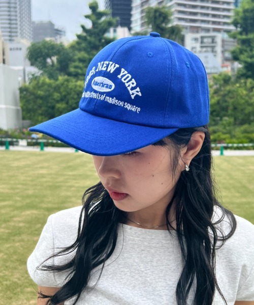 wears(ウェアーズ)の「NEWYORKフロント刺繍ロゴキャップ(キャップ・レディース・ブラック/ホワイト/ネイビー/ブラウン/ダークグリーン/ベージュ/ブルー/オフホワイト・FREE)」の9枚目の写真