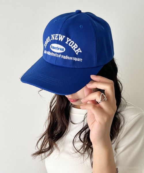 wears(ウェアーズ)の「NEWYORKフロント刺繍ロゴキャップ(キャップ・レディース・ブラック/ホワイト/ネイビー/ブラウン/ダークグリーン/ベージュ/ブルー/オフホワイト・FREE)」の17枚目の写真