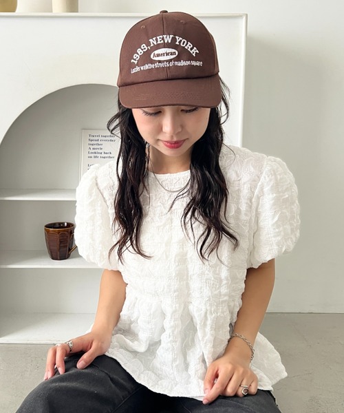 wears(ウェアーズ)の「NEWYORKフロント刺繍ロゴキャップ(キャップ・レディース・ブラック/ホワイト/ネイビー/ブラウン/ダークグリーン/ベージュ/ブルー/オフホワイト・FREE)」の15枚目の写真