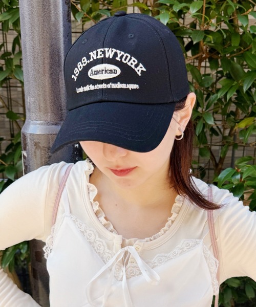 【ludlow×ELLE shop限定】刺繍NYロゴ キャップ ludlow×ELLE shop限定】刺繍NYロゴ キャップ レディース