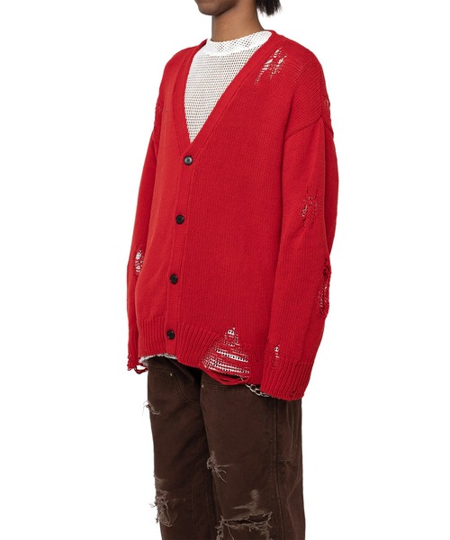 KAMIYA カーディガン M KAMIYA（カミヤ）の「Distressed Knit Cardigan（カーディガン