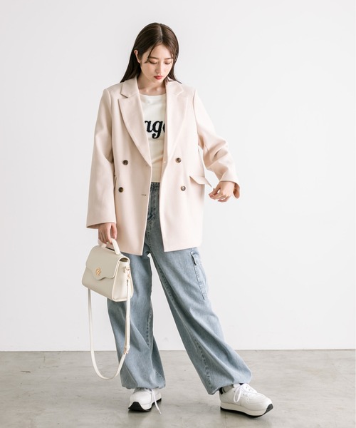 OLIVE des OLIVE（オリーブデオリーブ）の「テーラードジャケットコート　1032070140（テーラードジャケット・レディース・チェック/ブラック/チャコールグレー/アイボリー・FREE）」の19枚目の写真