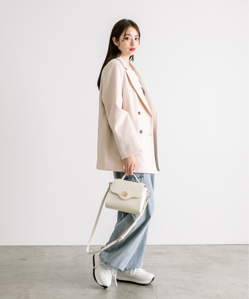 OLIVE des OLIVE（オリーブデオリーブ）の「テーラードジャケットコート　1032070140（テーラードジャケット・レディース・チェック/ブラック/チャコールグレー/アイボリー・FREE）」の20枚目の写真