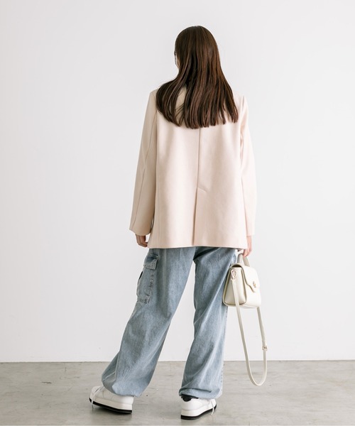 OLIVE des OLIVE（オリーブデオリーブ）の「テーラードジャケットコート　1032070140（テーラードジャケット・レディース・チェック/ブラック/チャコールグレー/アイボリー・FREE）」の21枚目の写真