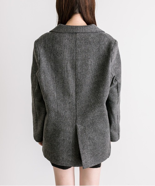 OLIVE des OLIVE（オリーブデオリーブ）の「テーラードジャケットコート　1032070140（テーラードジャケット・レディース・チェック/ブラック/チャコールグレー/アイボリー・FREE）」の12枚目の写真