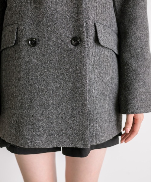 OLIVE des OLIVE（オリーブデオリーブ）の「テーラードジャケットコート　1032070140（テーラードジャケット・レディース・チェック/ブラック/チャコールグレー/アイボリー・FREE）」の18枚目の写真