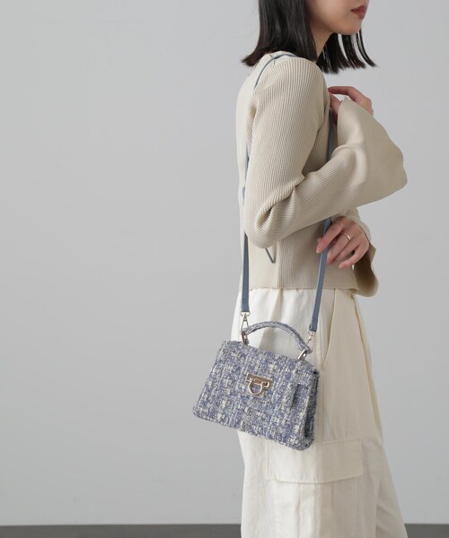 FREE'S MART（フリーズマート）の「クリップフラップバッグ（ショルダーバッグ・レディース・ブラック/ホワイト/ブルー系その他・ﾌﾘ-）」の3枚目の写真