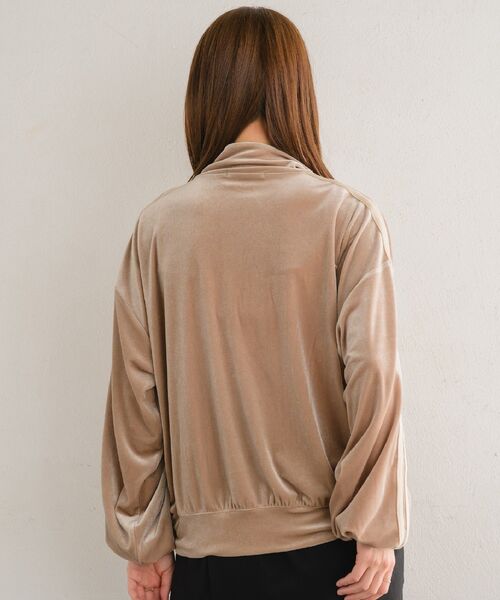 RETRO GIRL（レトロガール）の「ベロアラインジップ（ブルゾン・レディース・ブルー/ナチュラル/ピンク・FREE）」の7枚目の写真