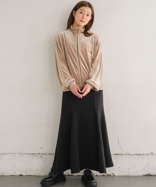 RETRO GIRL（レトロガール）の「ベロアラインジップ（ブルゾン・レディース・ブルー/ナチュラル/ピンク・FREE）」の8枚目の写真