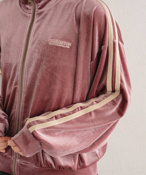 RETRO GIRL（レトロガール）の「ベロアラインジップ（ブルゾン・レディース・ブルー/ナチュラル/ピンク・FREE）」の17枚目の写真