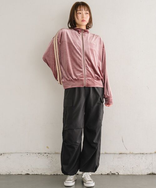 RETRO GIRL（レトロガール）の「ベロアラインジップ（ブルゾン・レディース・ブルー/ナチュラル/ピンク・FREE）」の21枚目の写真