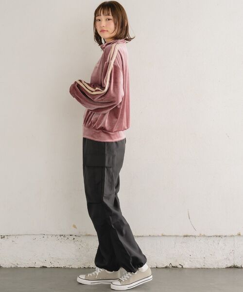 RETRO GIRL（レトロガール）の「ベロアラインジップ（ブルゾン・レディース・ブルー/ナチュラル/ピンク・FREE）」の22枚目の写真