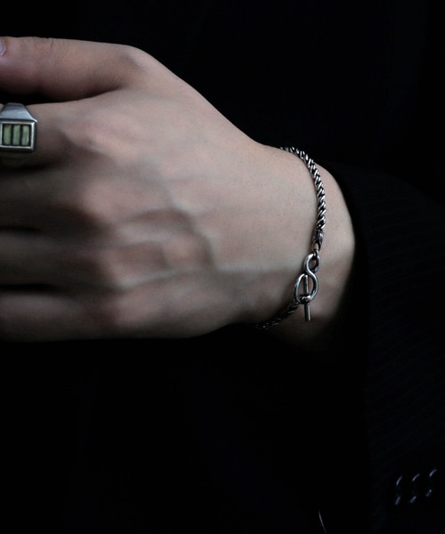 YArKA/ヤーカ】all oxidized lope chain bracelet [xobb] / いぶし加工 