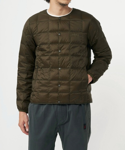 Gramicci(グラミチ)の「GRAMICCI/グラミチ×TAION/タイオン INNER DOWN JACKET インナーダウン(ダウンジャケット/コート・メンズ・グレー/ブラック/オリーブ・M/L/XL/S)」の14枚目の写真